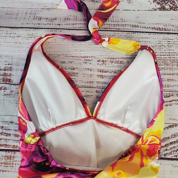 Jantzen Multicolor Swim Suit 8 Floral One Piece Bathing Suit Beach Pool Tropical - Picture 7 of 12
